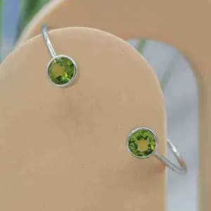 Bangle Peridot Round 7mm - Alice Varini Jewelry