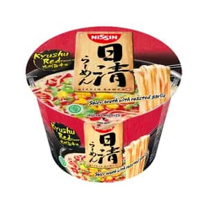 Cup Ramen  Kyushu Red Spicy Broth & Garlic - Nissin