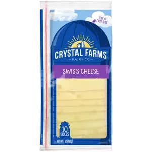 Swiss Cheese Slices - Crystal Farms