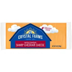 Crystal Farm Block Sharp Cheddar Cheese  - Crystal Farms