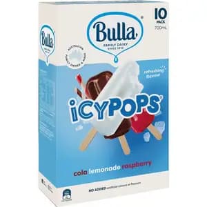 icy Pops Cola Lemonade Raspberry Ice Cream - Bulla - Bulla