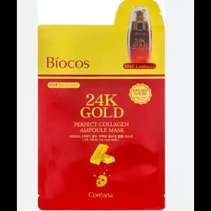 24K Gold Perfect Collangen Ampoule & Mask - Biocos - Ucare Pharmacy