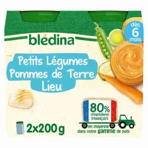 Small Veggies, Potatoes, Pollock Fish - Blédina