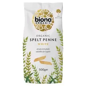 Organic Spelt Penne Rigate White - Biona Organic