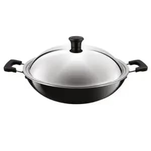 C5289714 - Cookware Asian Chinese Wok with Lid - Tefal