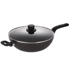 H91494 - Intense Cook Hard Anodized Induction Wok Pan with Lid - Tefal