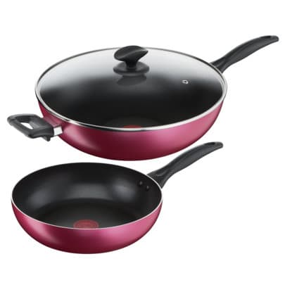 B224S396 - Light & Clean 3pcs Set (Fry Pan + Wok Pan + Lid)