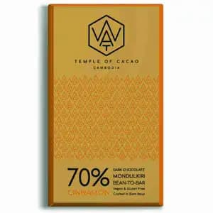 70% Cinnamon Dark Chocolate - Wat Chocolate