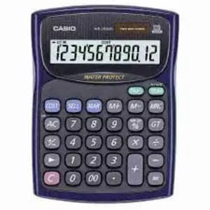 Black Water Protected and Dust-Proof Big Calculator - Casio