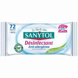 Biodegradable Anti-Allergen Disinfectant Wipes - Sanytol