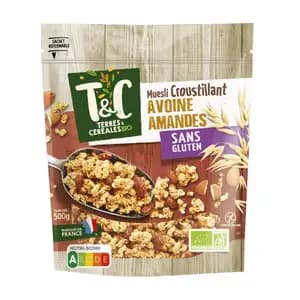 Crunchy Muesli Oat Almonds Gluten Free - Terres & Céréales BIO