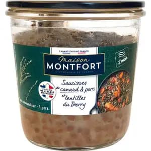 Duck & Pork Sausages and Berry Lentils - Maison Montfort - Maison Montfort