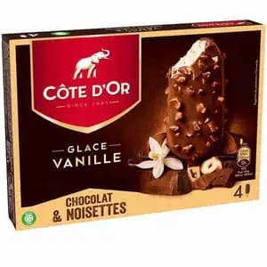 Glace Vanilla Chocolate & Hazelnut Ice Cream Bars - Côte D'or
