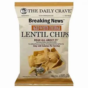 Aged White Cheddar Lentil Chips - The Daily Crave