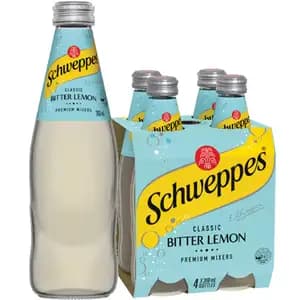 Bitter Lemon Glass Bottle Pack X4 - Schweppes