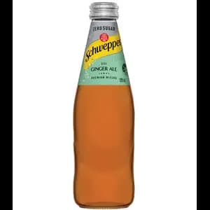 Dry Ginger Ale Zero Sugar Glass Bottle - Schweppes