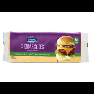 Coloured Cheddar Slices with  69% Cheese - Emborg
