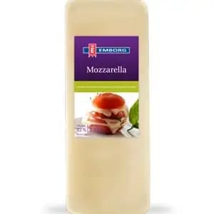 Mozzarella Cheese Block 22% - Emborg