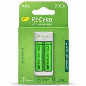 Rechargeable Battery AA 2100mAh & Charger - GP ReCyKo