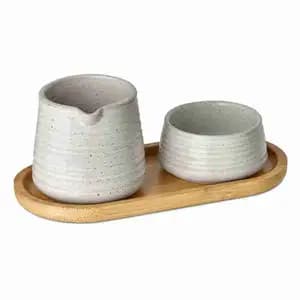 Coffee Set (Milk Jug, Sugar Bowl & tray) - Nespresso