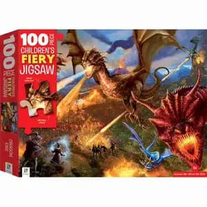 Fiery Dragon Fire Children Jigsaw Puzzle 100pcs