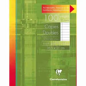 White Non-Perforated Double Ring Binder Paper - Clairefontaine