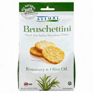 Bruschettini Italian Bruschetta Toasts Rosemary & Olive Oil - Asturi