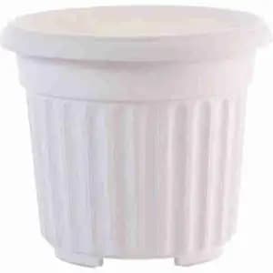 Biodegradable Romanesque Series Flower Pot (White) - Baba