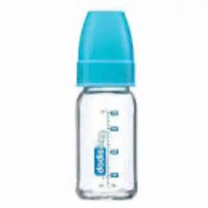 Baby Glass Bottle Blue 120ml for 0-6m - Dodie
