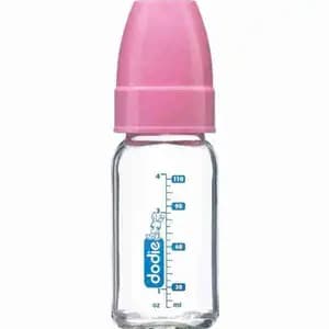 Baby Glass Bottle Pink 120ml 0-6m - Dodie