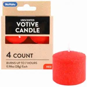 Red Unscented Votive Candles - NuValu