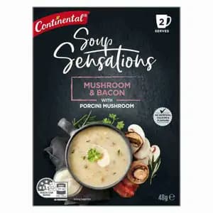 Mushroom & Bacon with Porcini Mushroom Soup Sensations - Continental