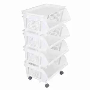 4 Tier Rack with Wheels - Super Lock