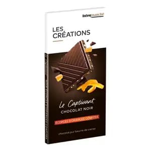 Dark Chocolate with Candied Orange Peel - Les Créations - Les Créations