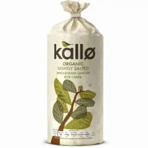 Organic Lightly Salted Wholegrain Low Fat Rice Cakes - Kallo - Organic