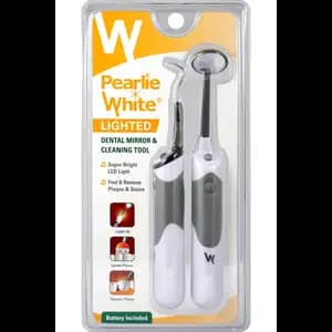 Lighted Dental Mirror & Cleaning Tool - Pearlie White