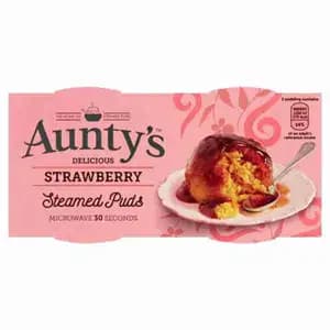 Strawberry Steamed Puds - Aunty's