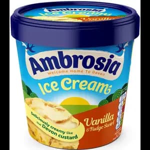 Vanilla & Fudge Wirl Ice Cream - Ambrosia - Ambrosia