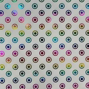 White & Rainbow Reflecting Color Dots Wrapping Paper Sheet