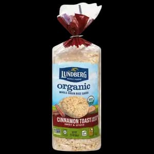 Organic Wholegrain Rice Cakes Cinnamon Toast Sweet & Spiced - Lundberg