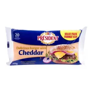 Delicious Burger with Cheddar - Président