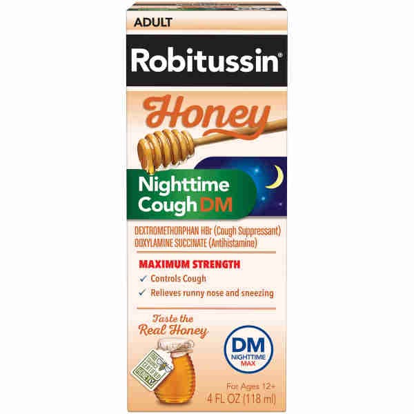 Adult Nighttime Cough Honey Flavor - Robitussin