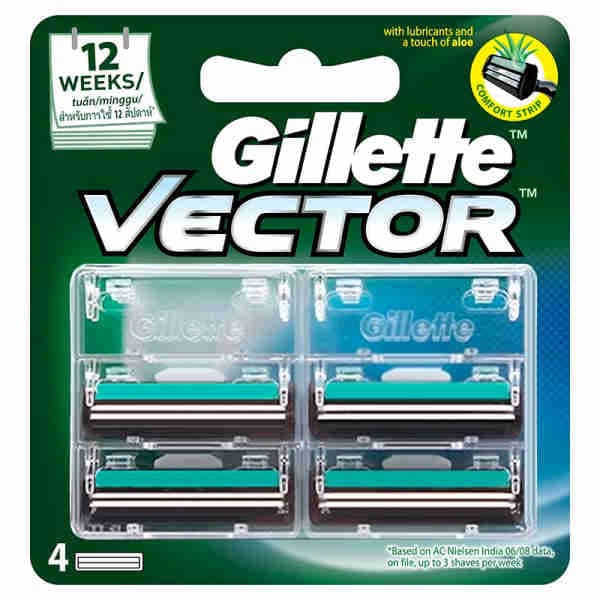 Razor Blade Vector Plus x4 - Gillette