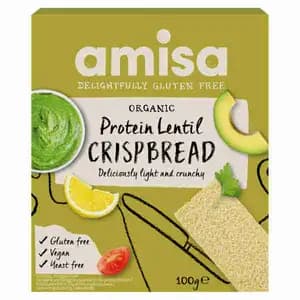 Vegan Gluten Free Organic Protein Lentil Crispbread - Amisa - Amisa