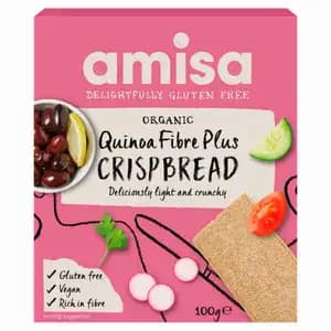 Vegan Gluten Free Organic Quinoa Fiber Plus Crispbread - Amisa