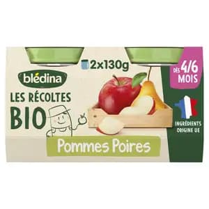Organic Harvest Apples and Pears No Added Sugar from 4/6 Months - Blédina