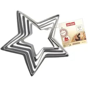 Set of 5 Star-Shaped Christmas Cookie Cutters - Zenker