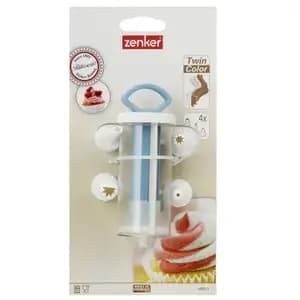 Pastry Syringe With Two Compartments And 4 Sweet Sensation Plastic Tips - Zenker