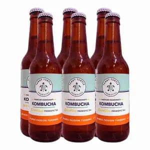 Kombucha Mango Passion Turmeric X6 - Tangy Turtle Probiotics