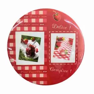 Red Strawberry Round Melamine Trivet (Food Cover)